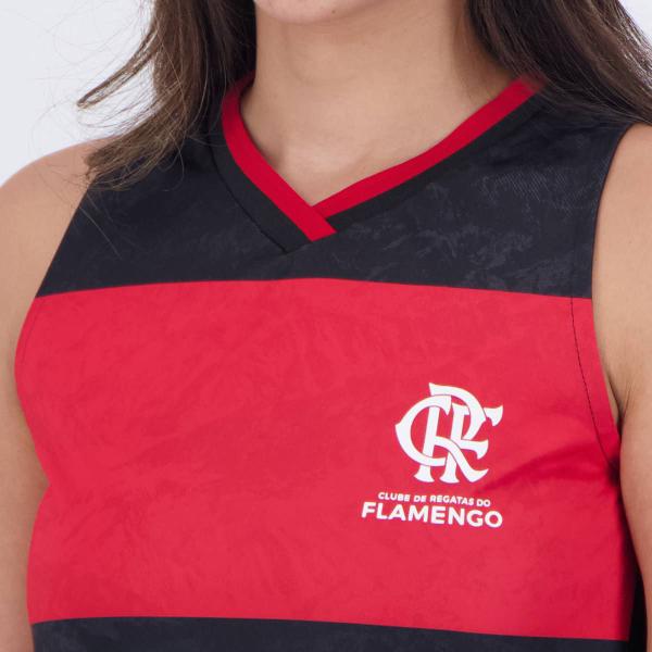 Imagem de Regata Flamengo Essence Feminina Preta e Vermelha