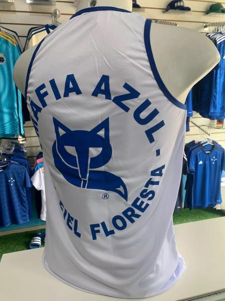 Imagem de Regata Máfia Azul Cru Fiel Floresta Torcida Cruzeiro Oficial