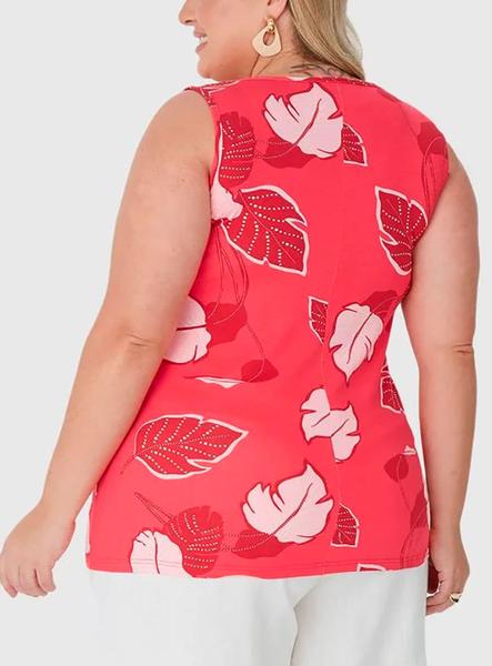 Imagem de Regata Malwee 1000123925 Feminina Plus Size Estampada Viscose Stretch T. G1/G3