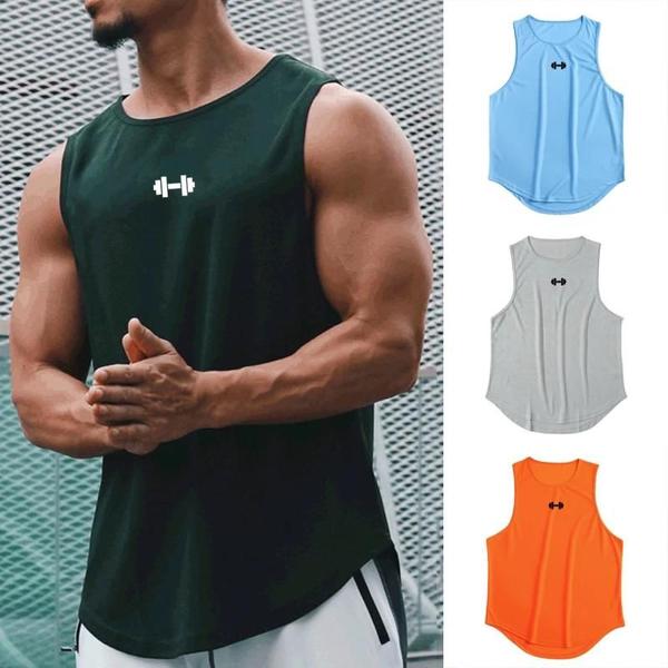 Imagem de Regata Masculina de Secagem Rápida para Academia - Sem Mangas - Ideal para Treinos de Verão