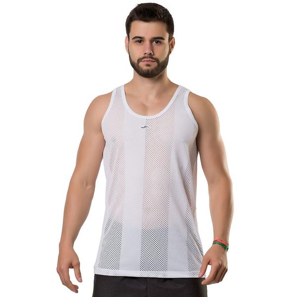 Regata Masculina Esportiva Tecido Furadinho Elite Imagem de Regata Masculina Esportiva Tecido Furadinho Elite