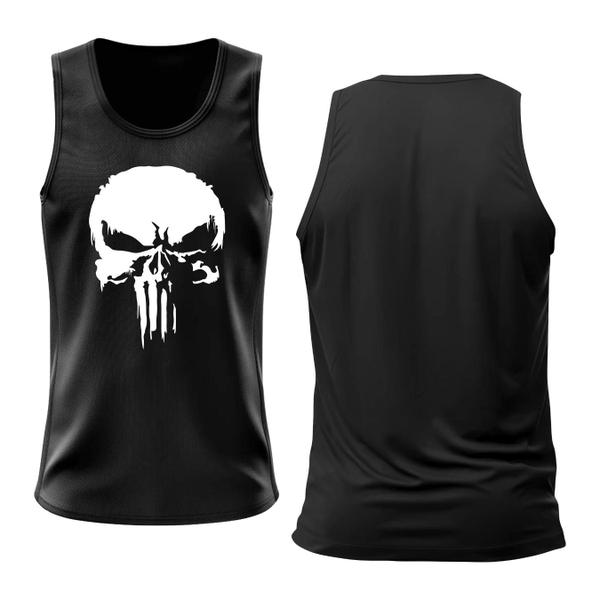 Imagem de Regata Masculina The Punisher em Malha Dry Esporte