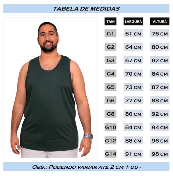 Imagem de Regata Plus Size Básica Malha 100% Algodão