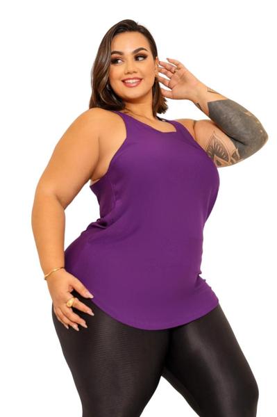 Imagem de Regata Plus Size Veste Legging G1 G2 G3 em Poliamida DryFit PINA Fitness Academia