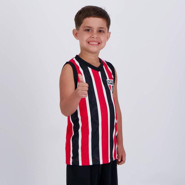 Imagem de Regata São Paulo Ventre Infantil Vermelha