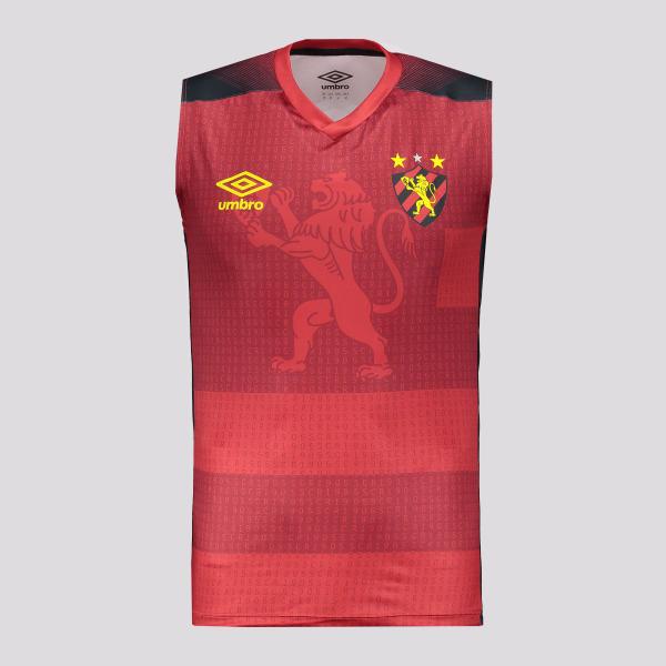 Imagem de Regata Umbro Sport Recife Aquecimento 2023 Vermelha