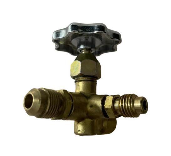 Imagem de Registro bomba de vácuo conexao 1/4"fl-m x 3/8"fl-m x 1/2"acme 90056