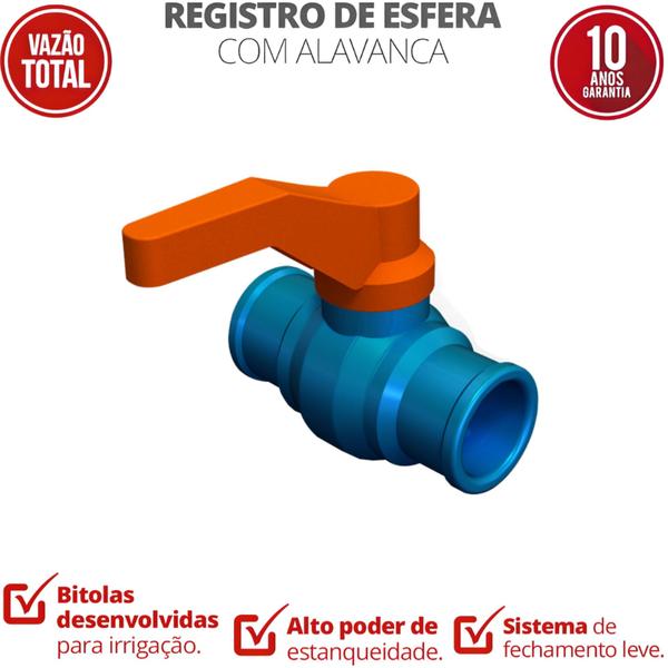 Imagem de Registro De Esfera LR Com Alavanca Com Bitola 20mmx 1/2" Durín