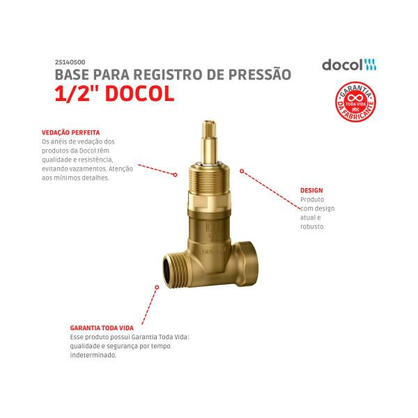 Imagem de Registro de pressao docolbase 1/2 - docol