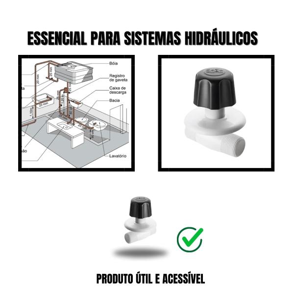 Imagem de Registro de Pressão Rosca Externa 1/2 Sistema Hidráulico 2un