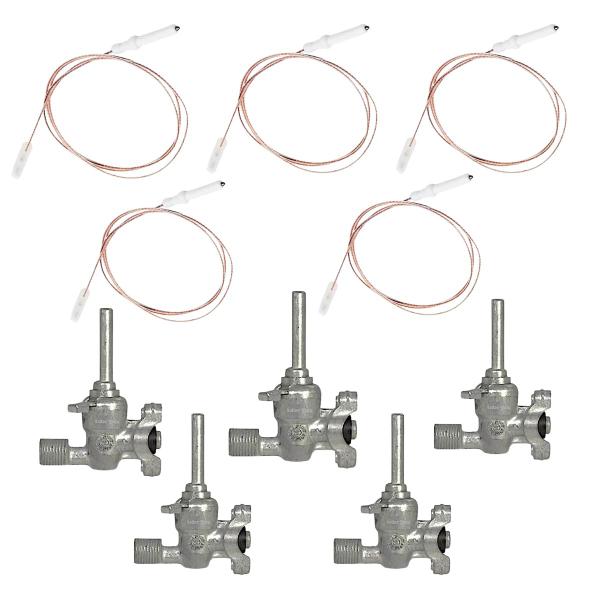 Imagem de Registro + Eletrodo Vela Cooktop Fogão Fischer  5 Cada