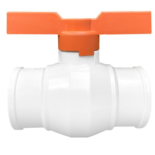 Imagem de Registro Esfera 100mm Irrigação Para Tubo Esgoto Pvc Branco