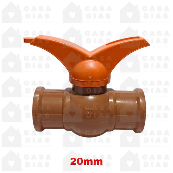 Imagem de Registro Esfera Pvc Soldavel 20mm Para Cano Agua Fria Caixa Dagua Tubulação Irrigação