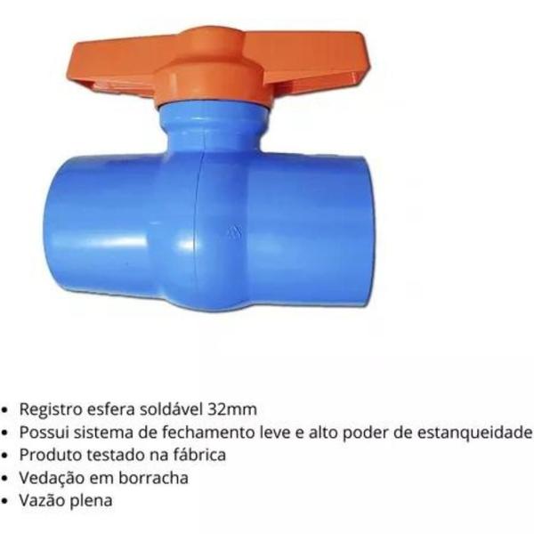 Imagem de Registro Esfera Soldável 32mm Irriga - Asperbras