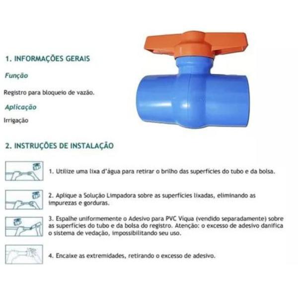 Imagem de Registro Esfera Soldável 32mm Irriga - Asperbras