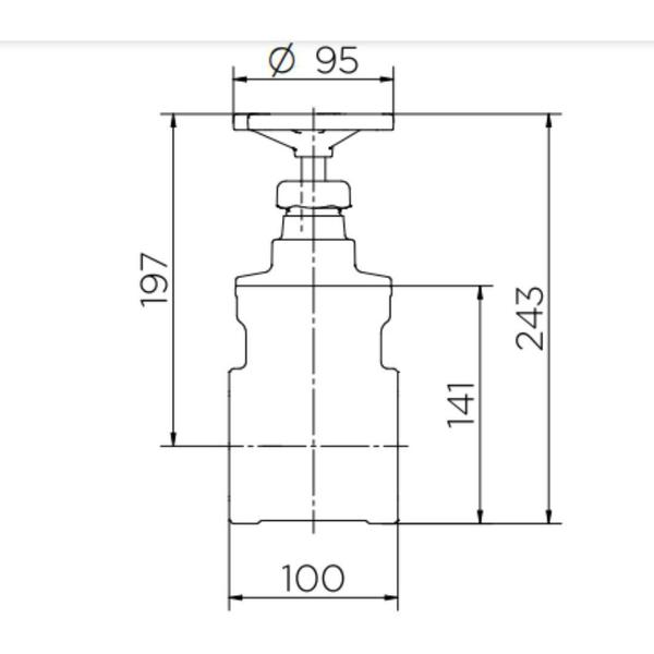 Imagem de Registro Gaveta Industrial Bronze Dn 65(2.1/2) - Docol