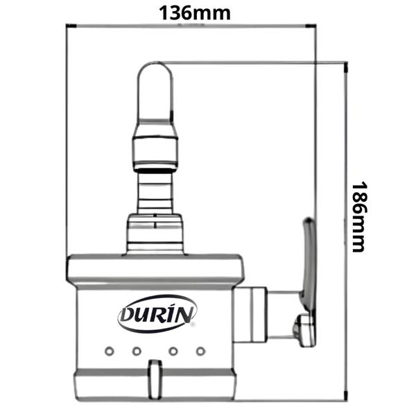 Imagem de Registro Para Cozinha Parede Elétrica 5500W/220V Branca/cromado Durín