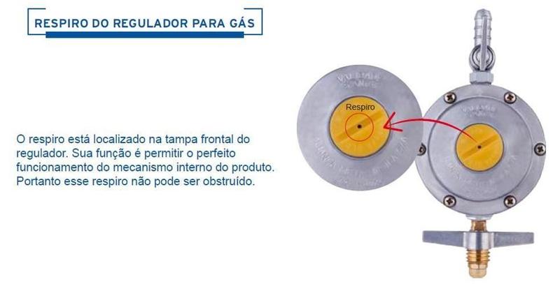 Imagem de Registro Regulador Válvula De Gás 1 Kg/H Com Mangueira 80Cm