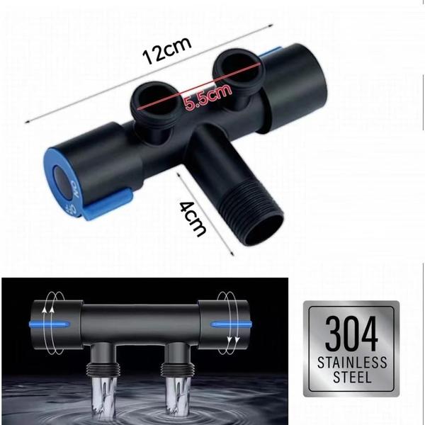 Imagem de Registro Torneira Válvula Dupla Saída 1/2 Para Banheiro Cozinha Área De Serviço Lavabo Para envio imediato