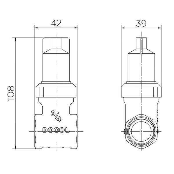 Imagem de Registro Válvula de Gaveta DocolBase 3/4" - Docol