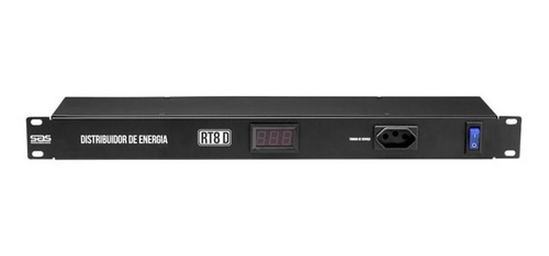 Imagem de Régua 8 Tomadas Rt8D Rack 19 Polegadas Com Display 110/220V