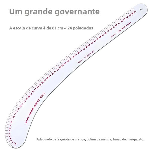 Imagem de Régua De Costura Império De Plástico Transparente Curva Francesa Para Fazer Padrões Desenho Designer