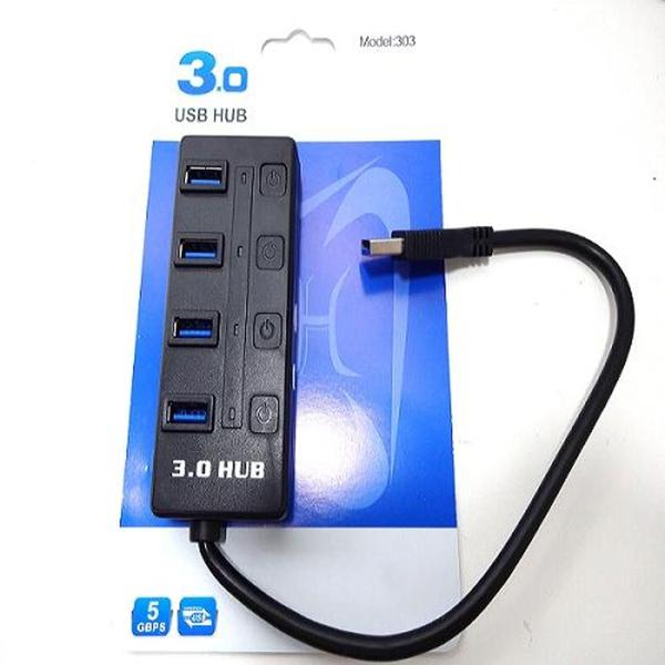 Imagem de Regua Hub USB 3.0 4 Portas carga rápida