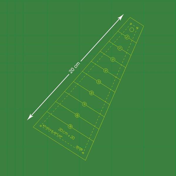 Imagem de Régua Kriativa - Gabarito Dresden Plate 20cm x 20 Pétalas