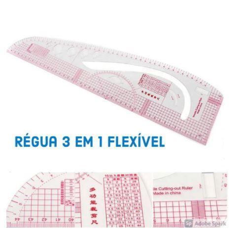 Imagem de Régua Para Patchwork Modelagem 3 Em 1 Flexível