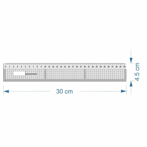 Imagem de Régua Patchwork 30Cm Quadriculada Costura Modelagem Flexível