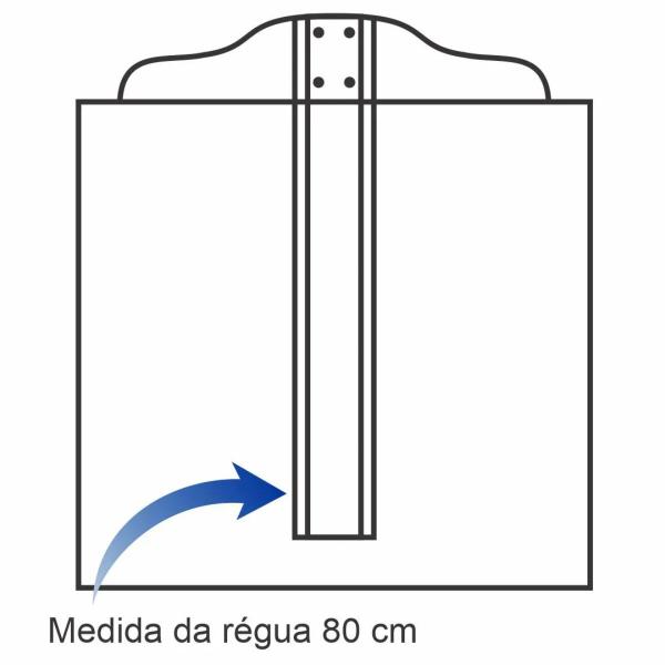 Imagem de Régua T Fenólica 80cm Trident Bordas de Acrílico e Cabeçote Fixo  Mod 5508