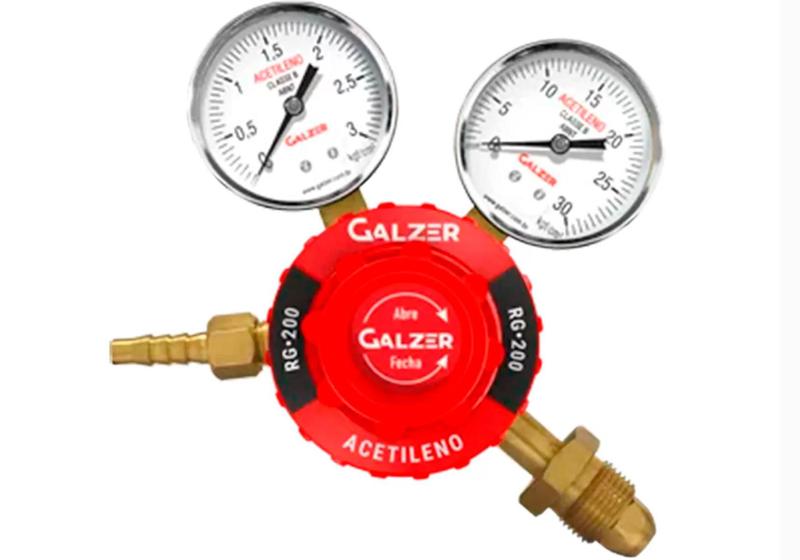 Imagem de Regulador De Pressão Acetileno Rg-200 Galzer