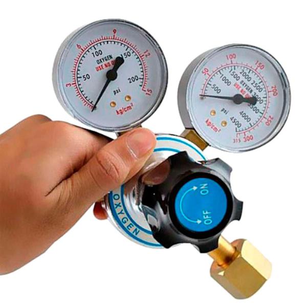 Imagem de Regulador de pressão manômetro ômega p/ oxigênio (o2)