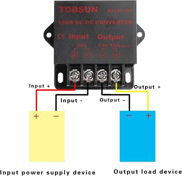 Imagem de Regulador de tensão DC 24V a DC 12V 10A 120W EPBOWPT