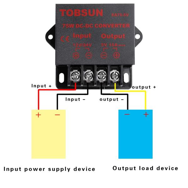 Imagem de Regulador de tensão DC Buck Converter EPBOWPT DC 12V 24V para DC 5V 15A 75W