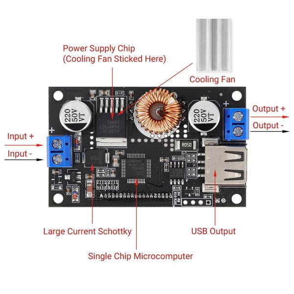 Imagem de Regulador de tensão de redução ajustável DC Buck Module DROK