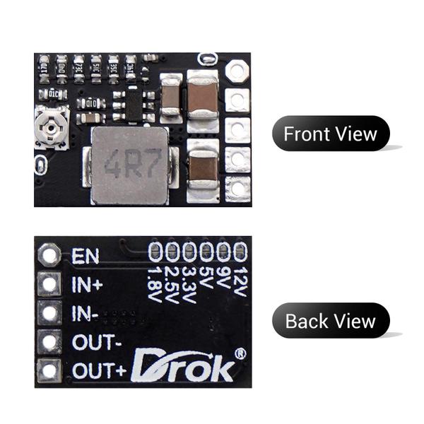 Imagem de Regulador de tensão DROK DC Buck Converter 4.5-20V a 5V 3A