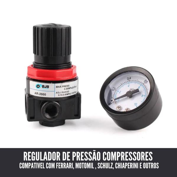 Imagem de Regulador Filtro Lubrifil 1/4 Profissional Shulz Motomil