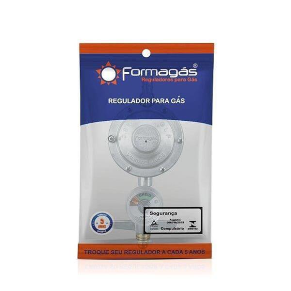 Regulador P13 Bico Mamadeira 1Kg/h com Manômetro Formagás Imagem de Regulador P13 Bico Mamadeira 1Kg/h com Manômetro Formagás