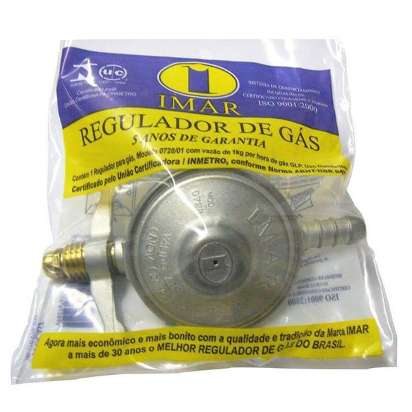 Imagem de Regulador para Gás Imar 0728/01-B Médio 1Kg/H sem Mangueira Blister