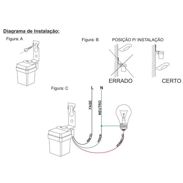 Imagem de Relé Fotocélula Com Base Eletrônico 1200W Bivolt Decorlux