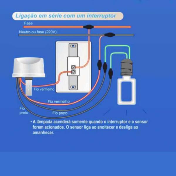 Imagem de Relé Fotocélula Qualitronix Corujito QR51 1000W Fotoelétrico Automático Bivolt 110v 220v