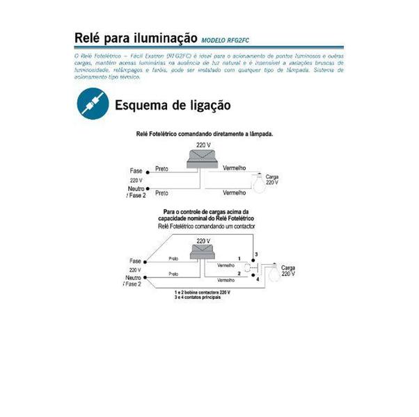 Imagem de Relé Fotoelétrico + Fácil Com Suporte 220v Exatron