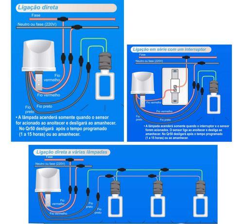 Imagem de Rele Fotoelétrico Programável Para 15h Bivolt Externo Modelo Qr50m