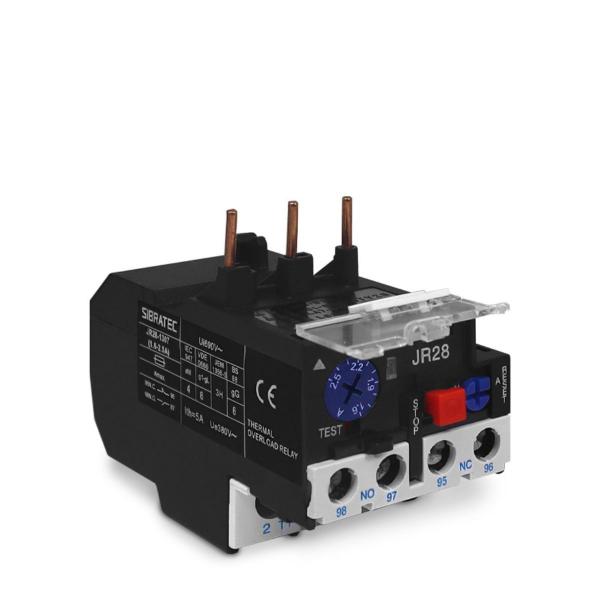 Imagem de Relé Sobrecarga Térmico Tripolar JR28-1307 1,6A à 2,5A Para Contatores IC09 à IC32 Sibratec