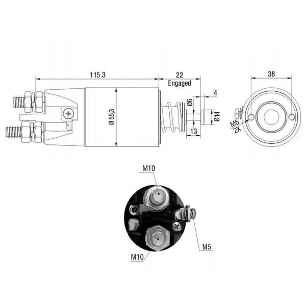 Imagem de Relé Solenoide Partida 24V Iveco Eurocargo 230-E22 2006 a 2011 ZM 4897