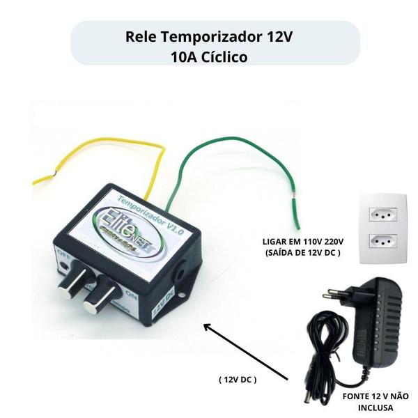 Imagem de Rele Temporizador 12V 10A Cíclico