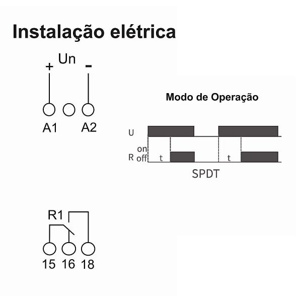 Imagem de Relé Temporizador Triangulo 5A 220V Ajuste 3S-60S Decorlux