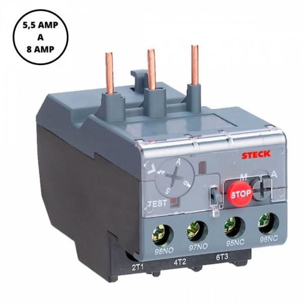 Imagem de Rele termico 5,5 a 8amp 50/60hz srt258 steck