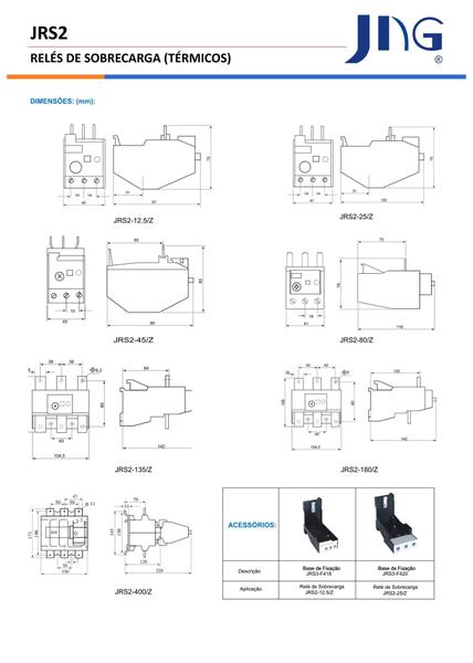 Imagem de Rele termico jrs2-88z 63~80a p/ contatores jx1 / cjx1 45-63-75a